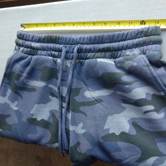 Small Callie Lives Miz Survivor Navy Camo Warning Sweatpants pockets fleece warm - Picture 6 of 12